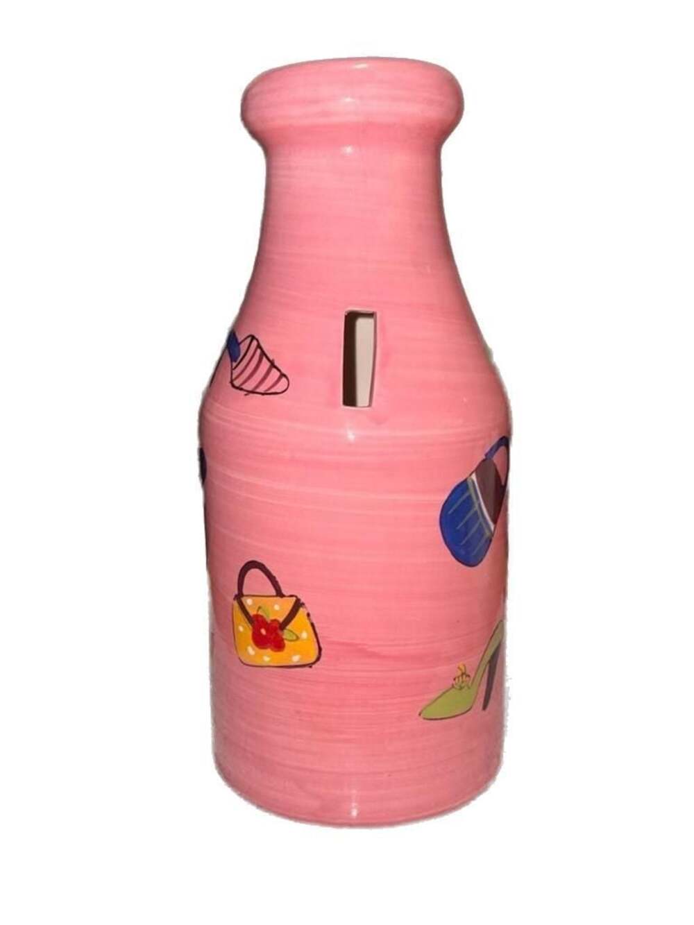 ND Hand-Painted Ceramic 'Mall Money' Bottle Piggy Bank